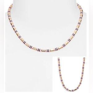 Roxanne A "Well Tailored U-Tube" Necklace in Cotton Candy Pink/Gold| NEW!